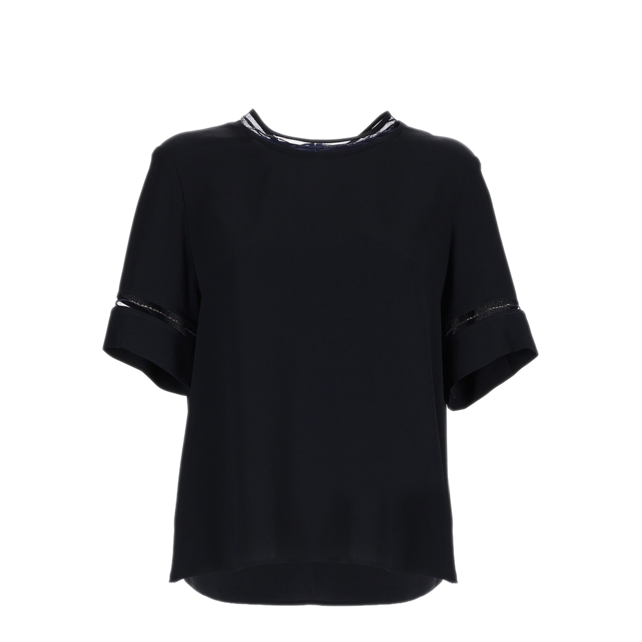 MAYFEYR - Fabiana Filippi - T Shirt With Transparent Details - TPD266F289L7755146