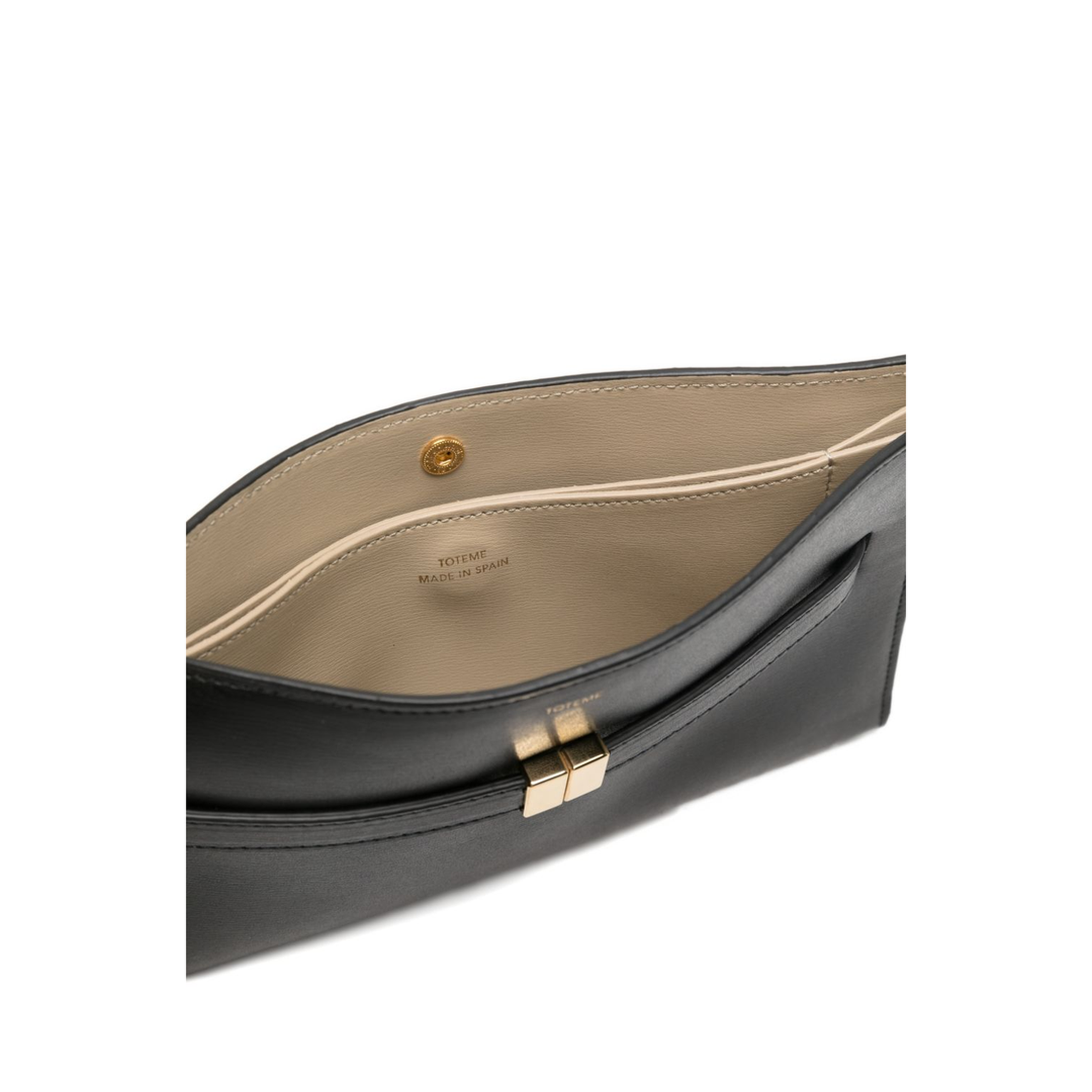 Belted Leather Crossbody Bag - Black
