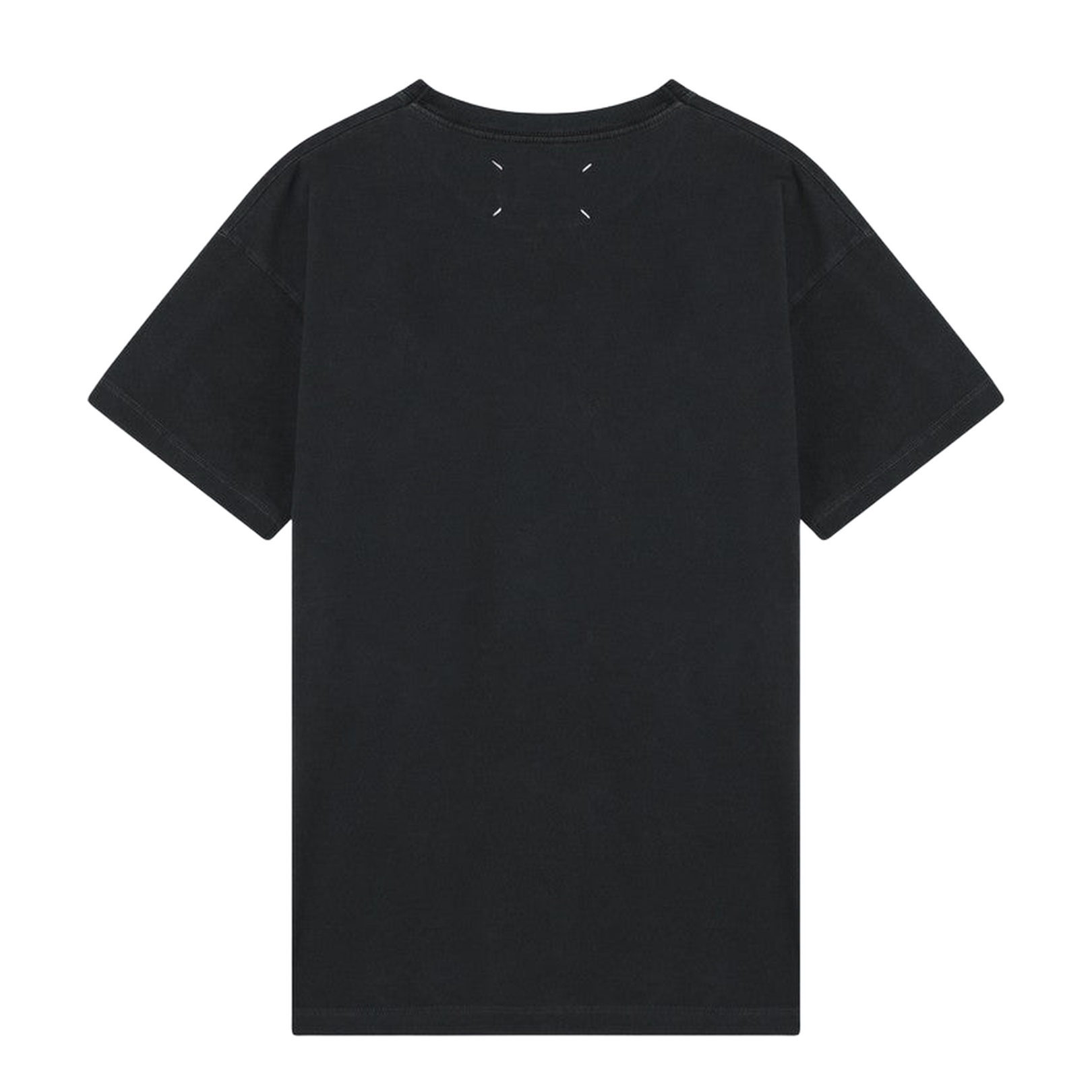 Washed Black T-Shirt with Embroidered Logo