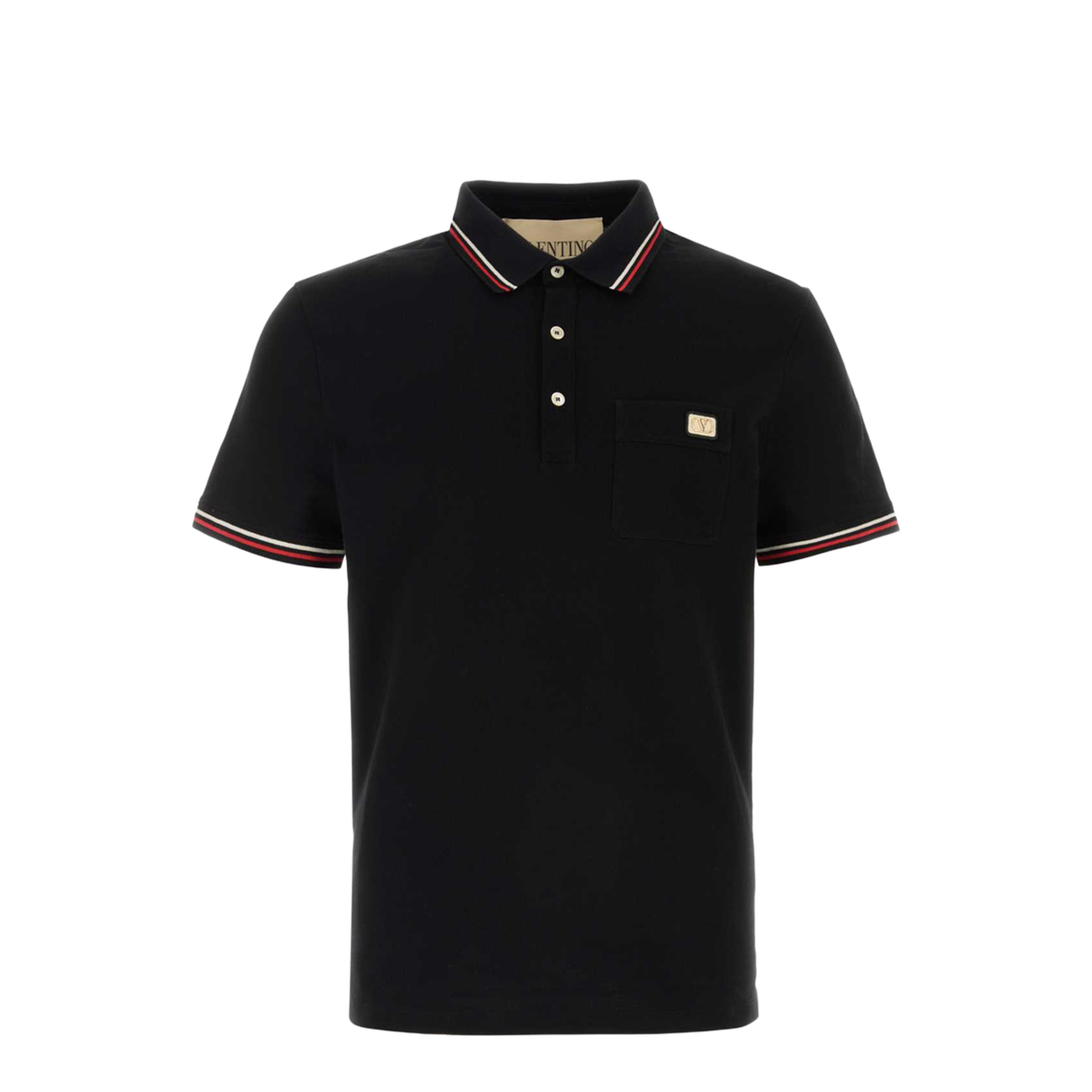 Black Cotton Polo Shirt