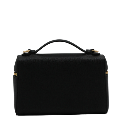 Romy Slim Top Handle Bag - Black