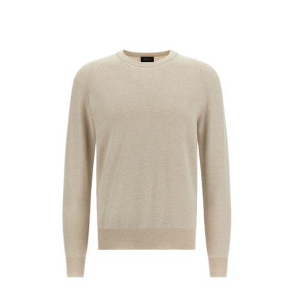 MAYFEYR - Brioni - Beige Cashmere Wool Blend Crewneck Sweater - UMQ90LOCK129790