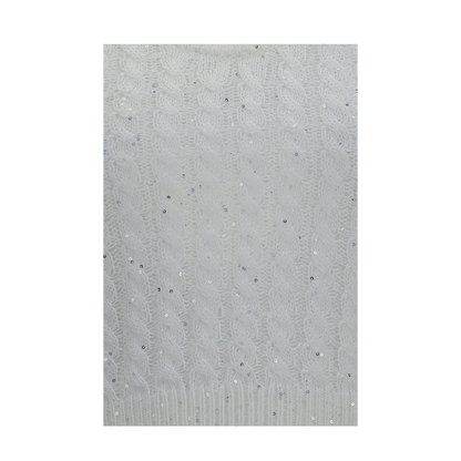 MAYFEYR - Brunello Cucinelli - White Linen Knit Tank Top With Sequins - MCO559700