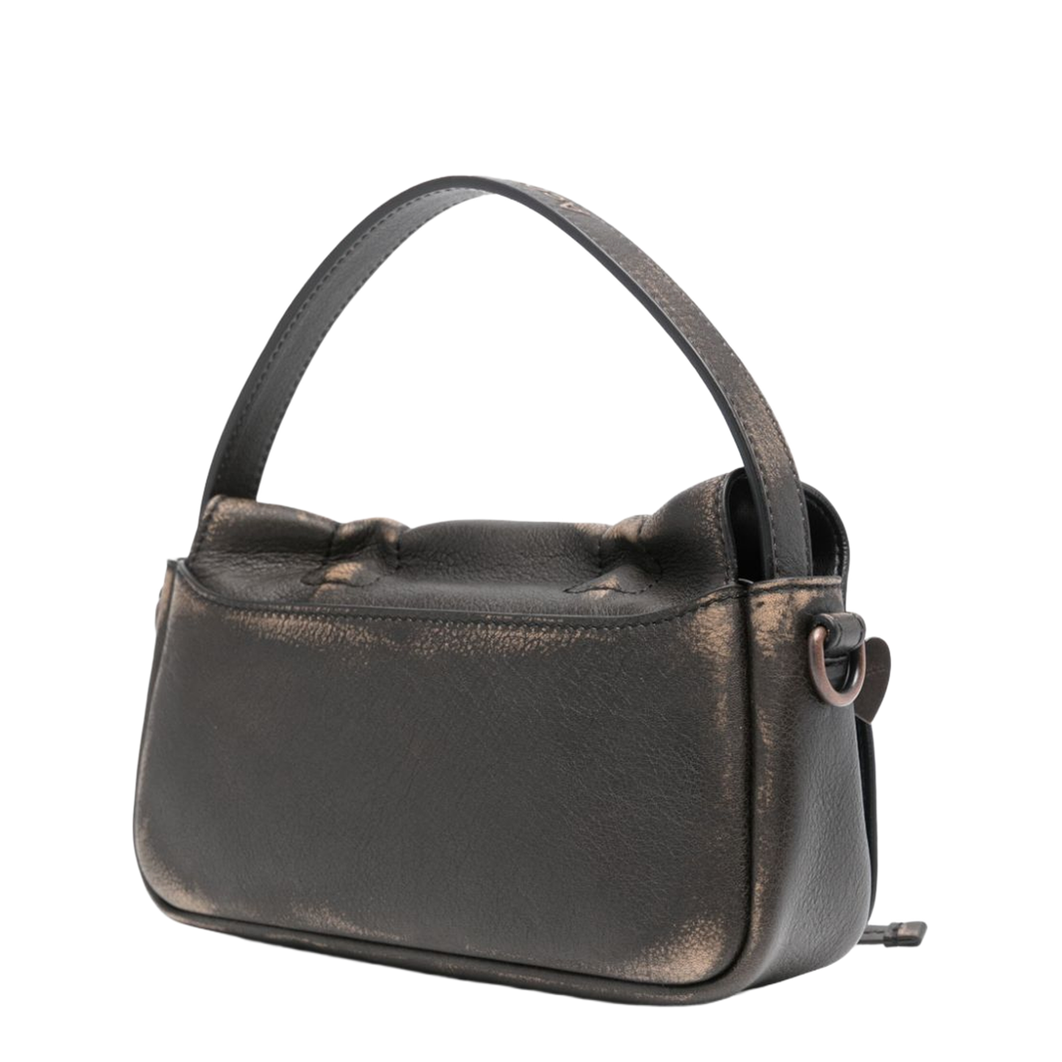 Multipocket Micro Calf Leather Crossbody Bag - Dark Brown/Beige