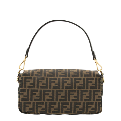 Baguette Medium FF Jacquard Shoulder Bag - Tobacco Brown