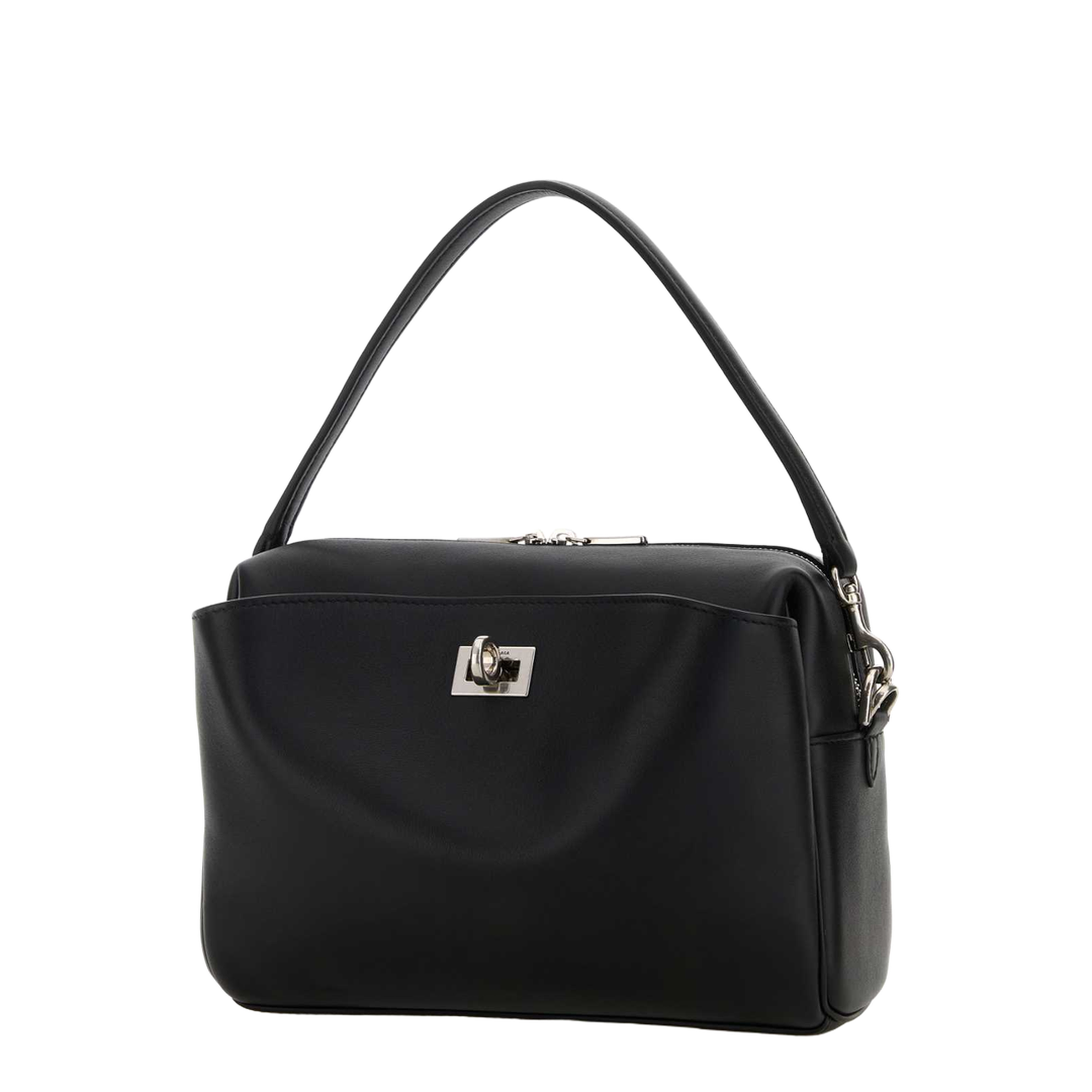Black Leather Rodeo Handbag
