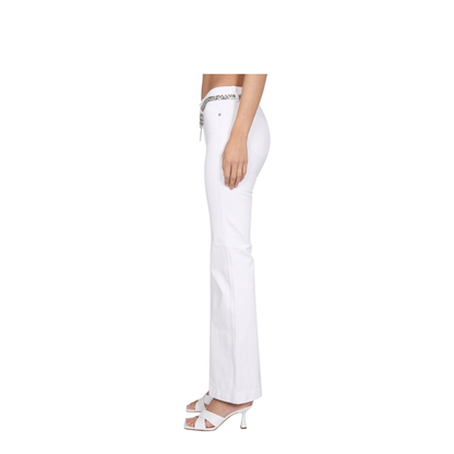 MAYFEYR - MICHAEL BY MICHAEL KORS - Pants With Logo Belt - MS3904180V117OPTICWHITE