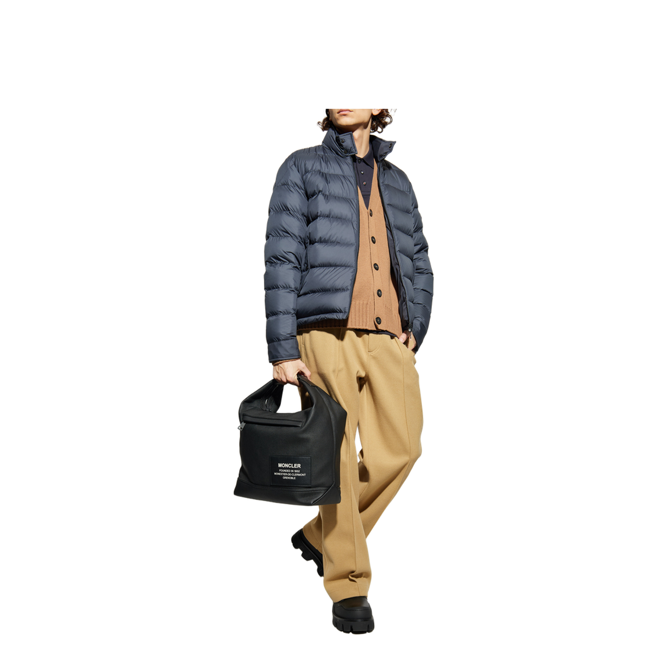 Navy Blue Phrier Short Down Jacket