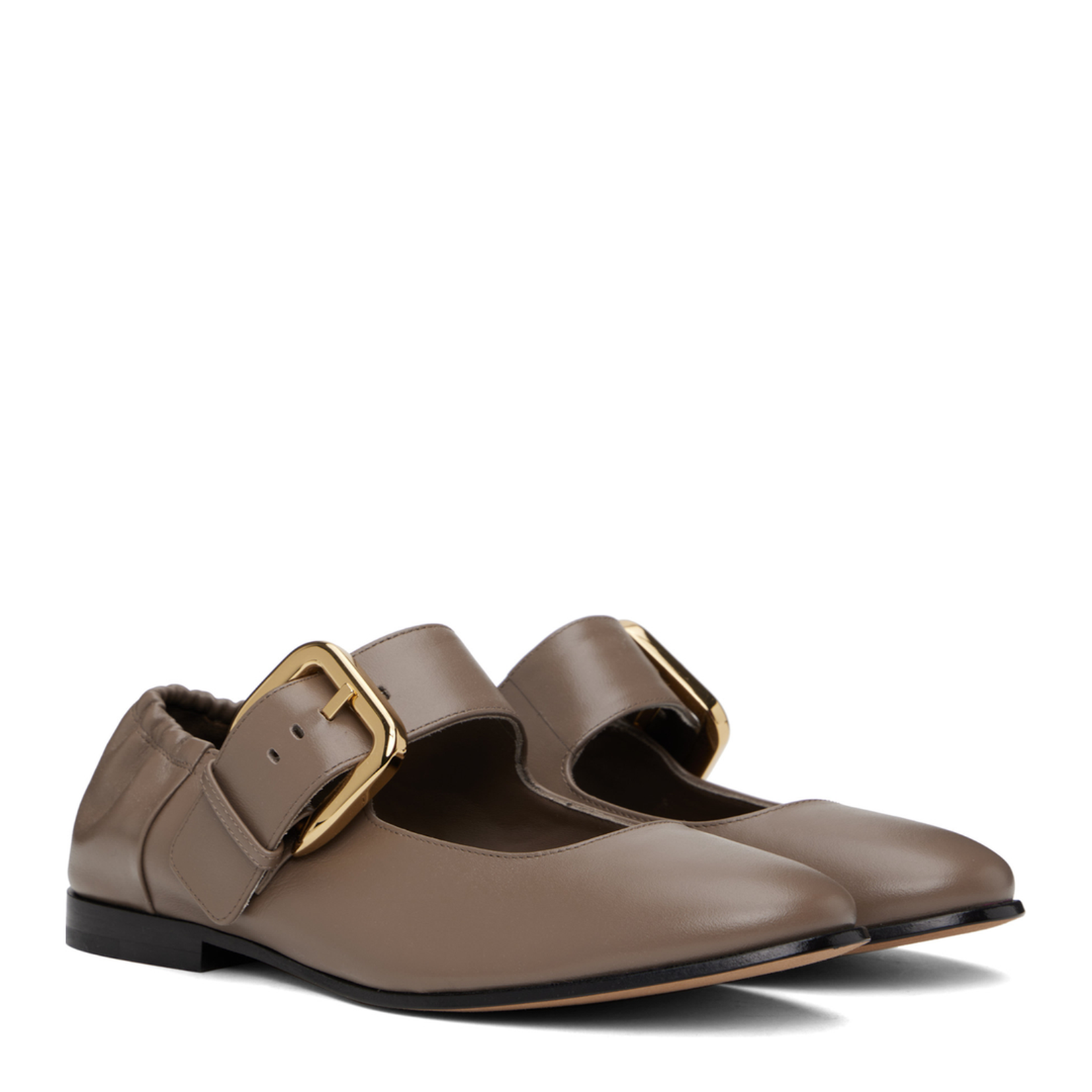 Round Toe Elastic Strap Shoes