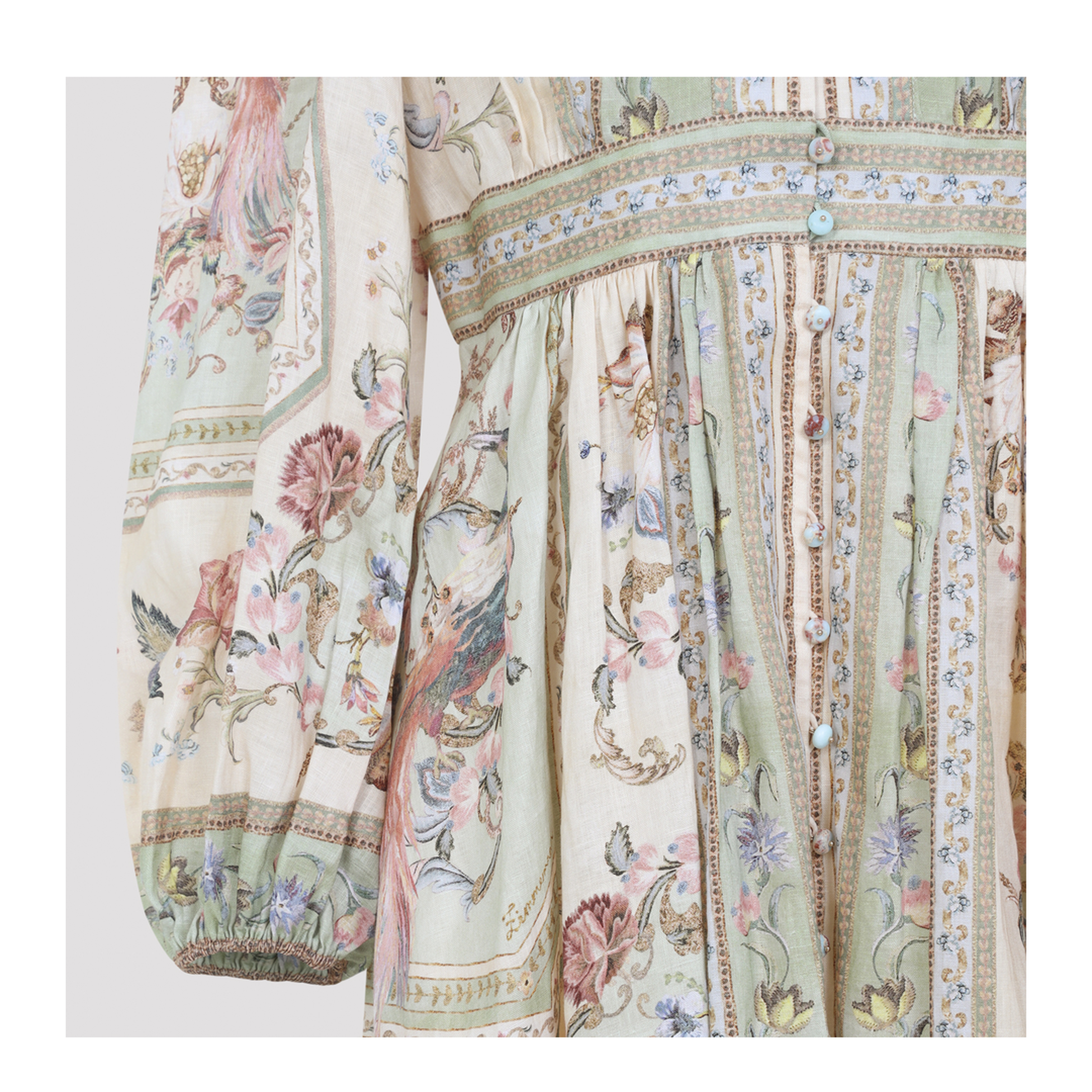 MAYFEYR - Zimmermann - Roselight Plunge Mini Dress - 0932DSS264SAGE