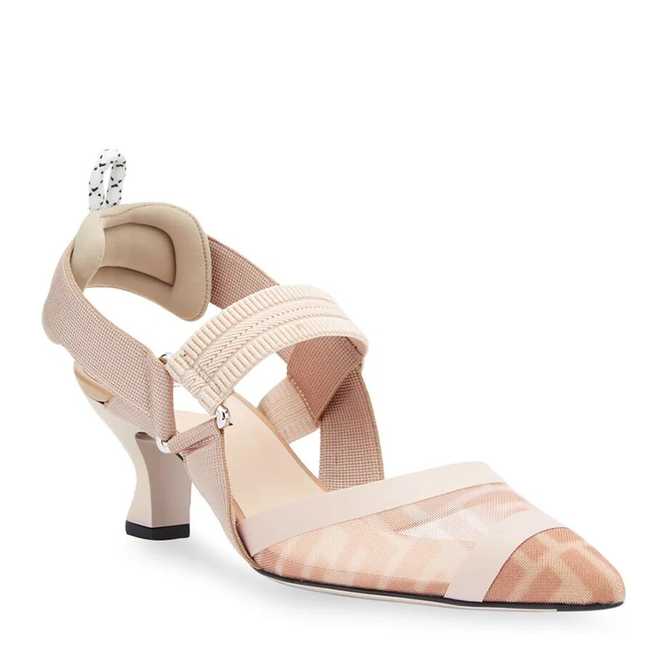 MAYFEYR - Fendi - Colibrì Leather And Mesh Slingbacks - 8J6716A8UG