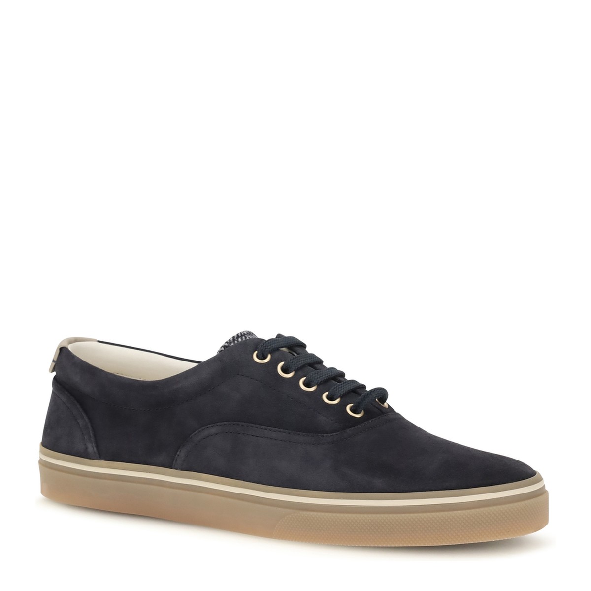 Navy Blue Suede Sneakers