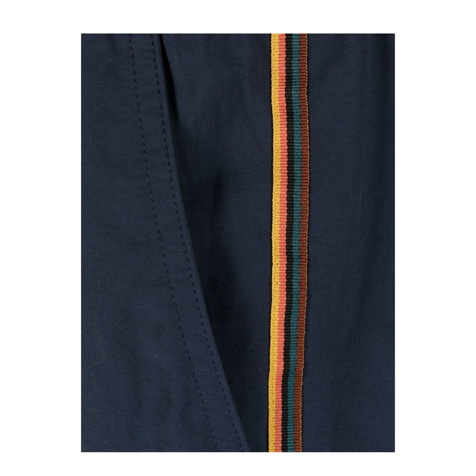 Navy Blue Recycled Polyamide Side Stripe Detailing Drawstring Waist Straight Leg