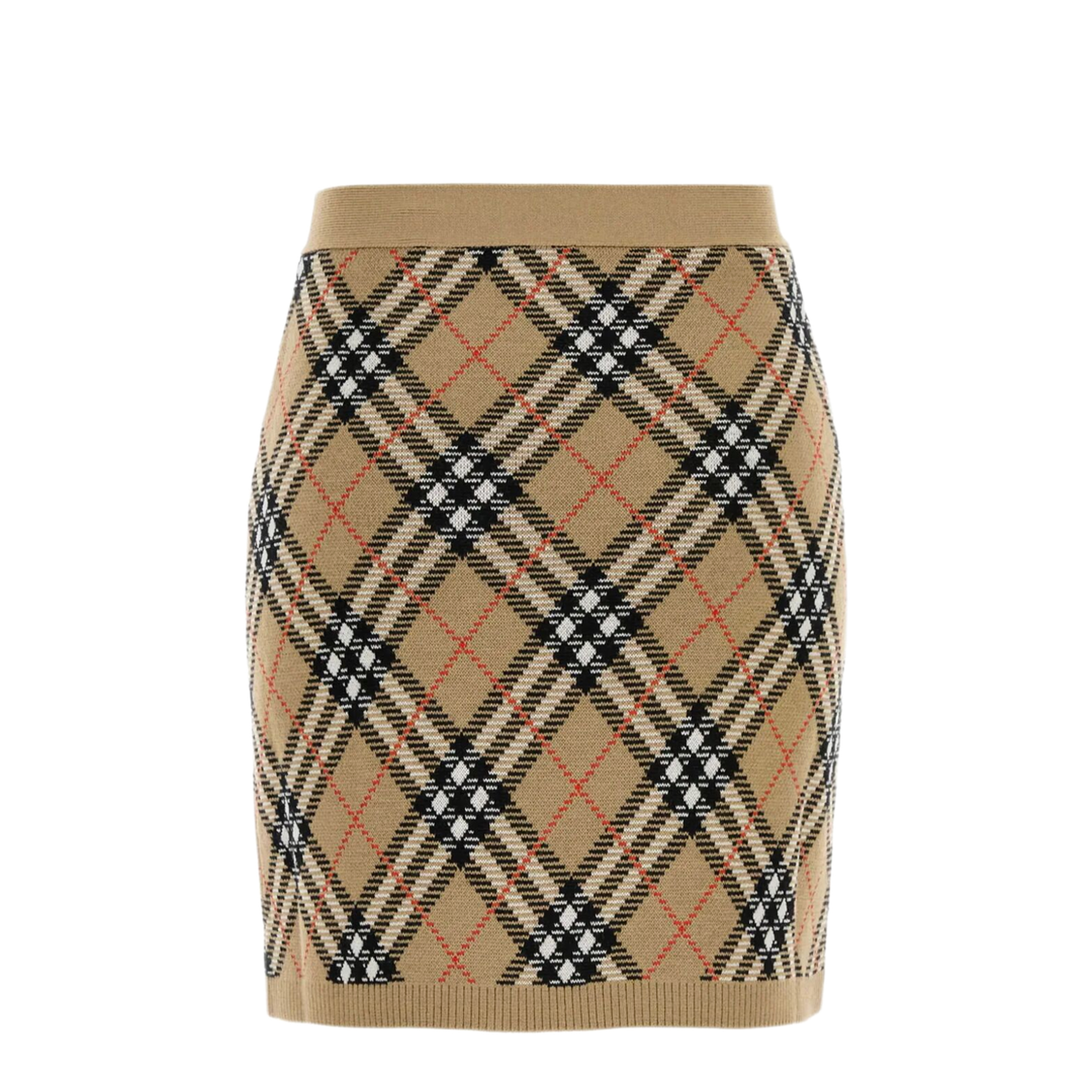 MAYFEYR -  - Check Knit Mini Skirt - 8110604SAND