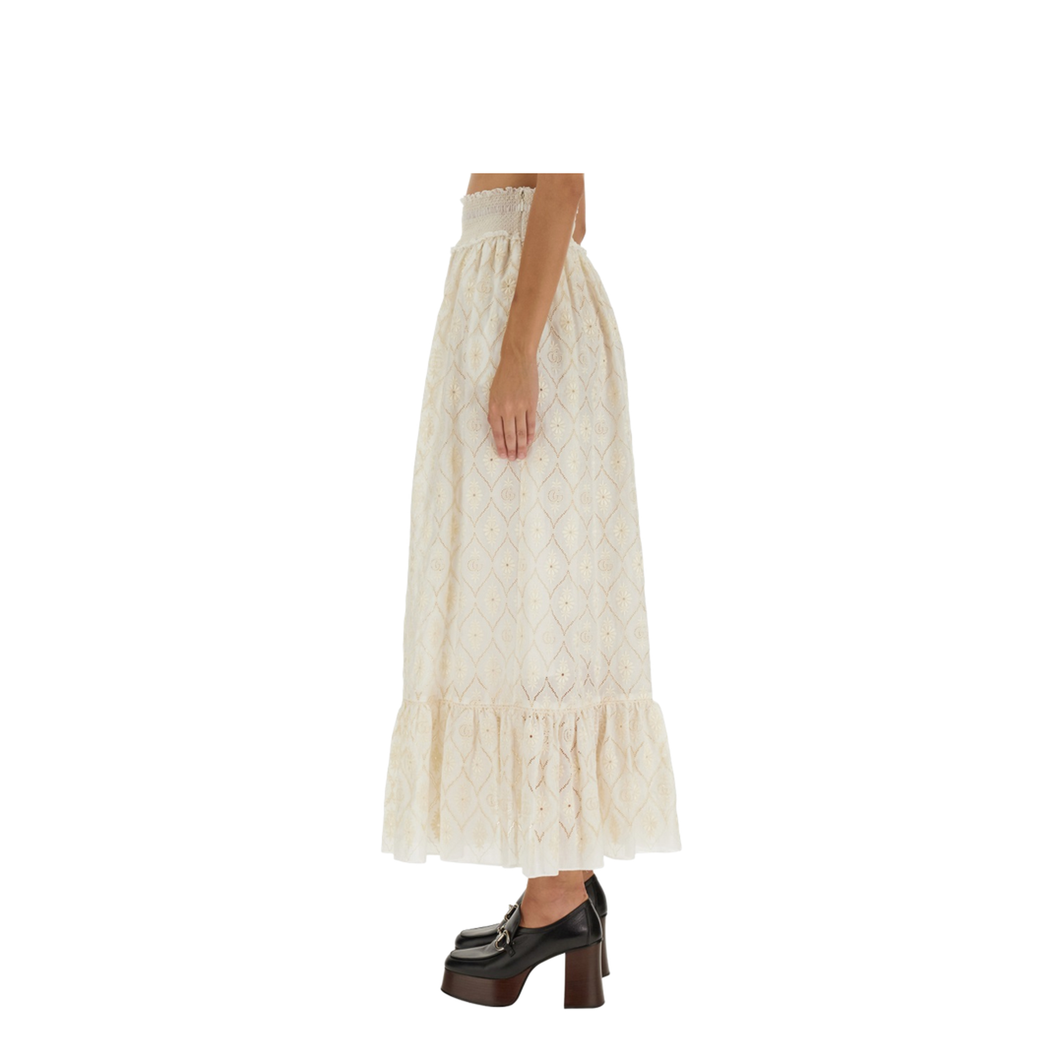 Floral Broderie Anglaise Skirt