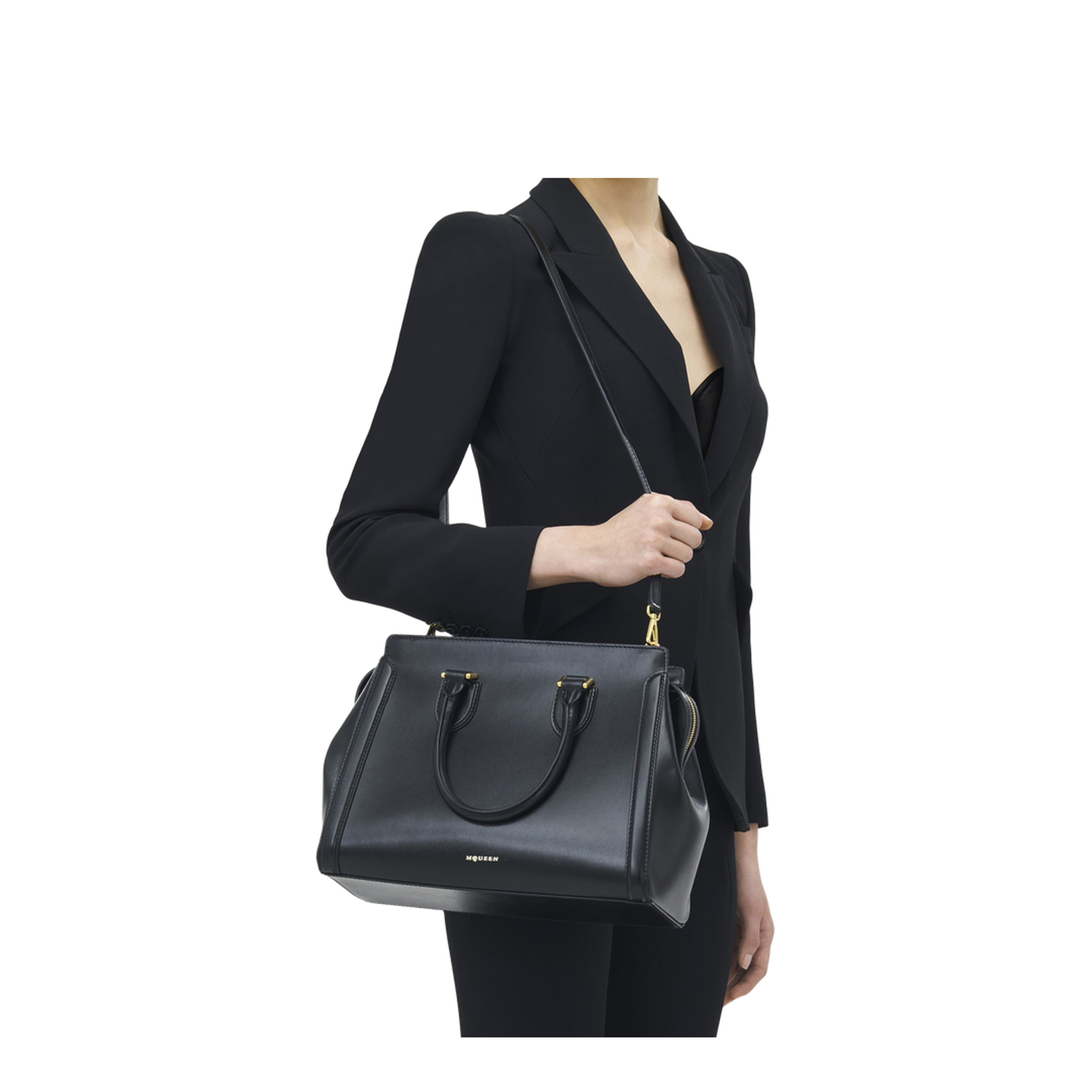 ハンドバッグ alexander mcqueen HAND BAG (8379151MAAD 1000) blue-leather-knuckle-alexander