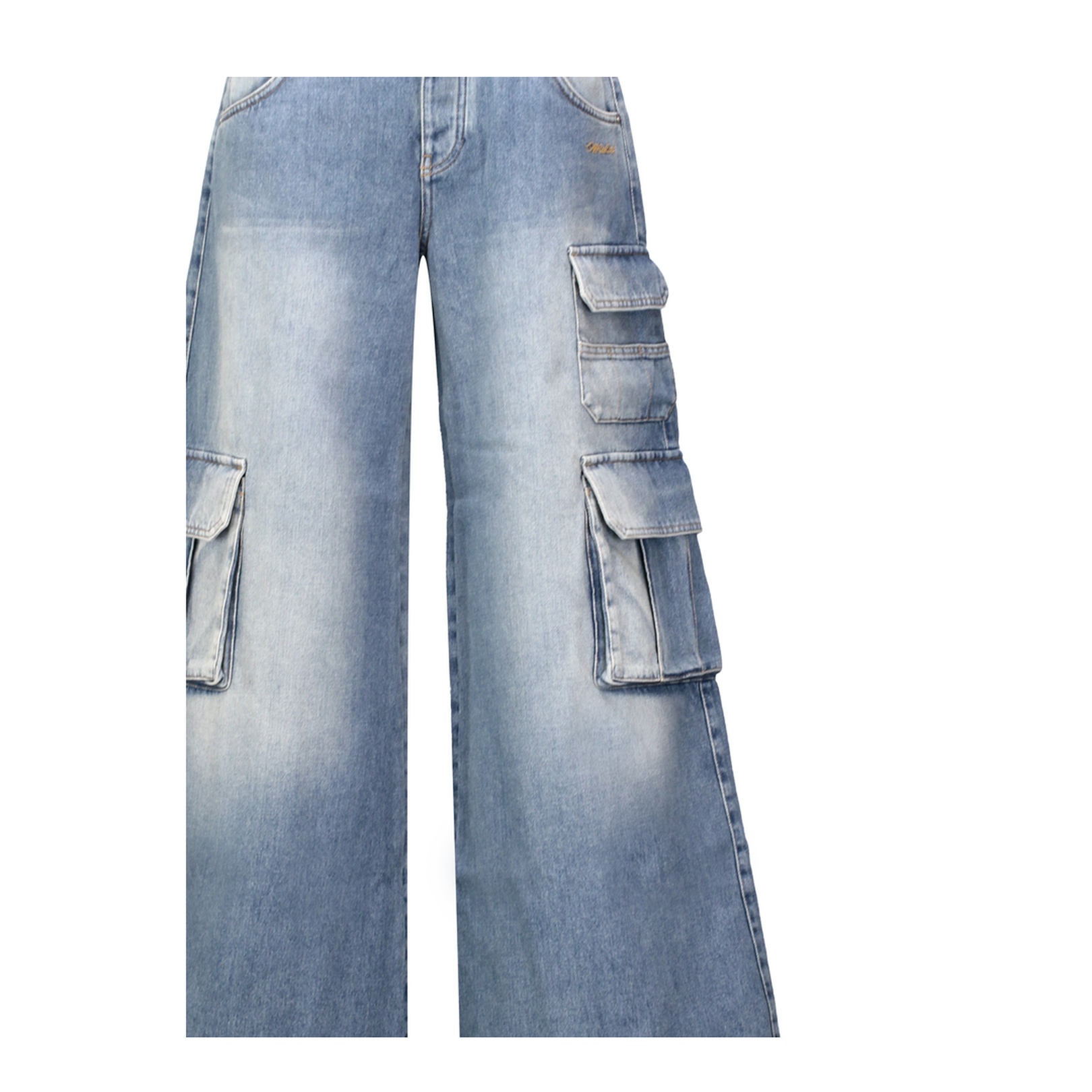 Logo-embroidered Cargo Jeans