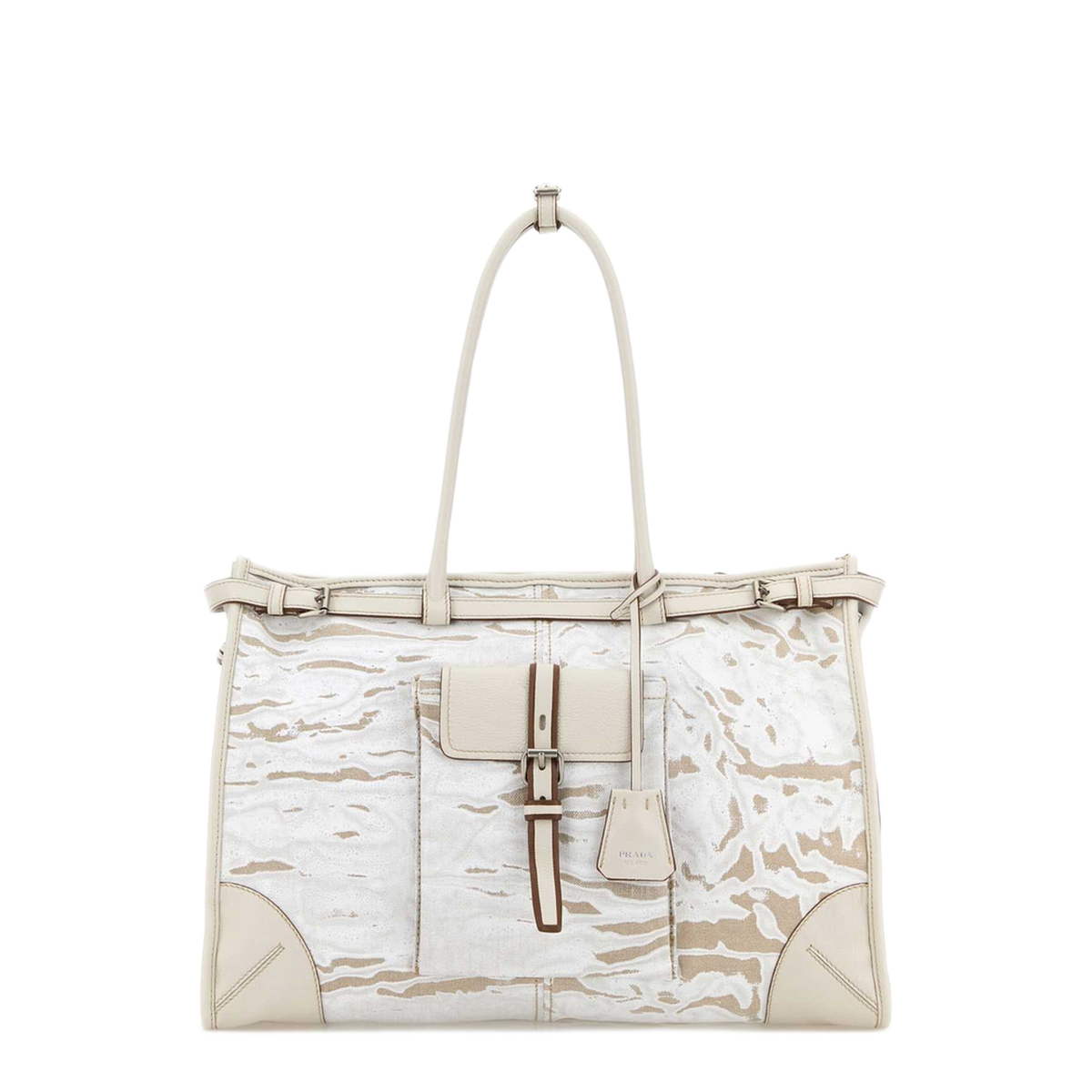 MAYFEYR - Prada - Embroidered Canvas Large Shopping Bag - 1BA439VOTM2FPTF0009