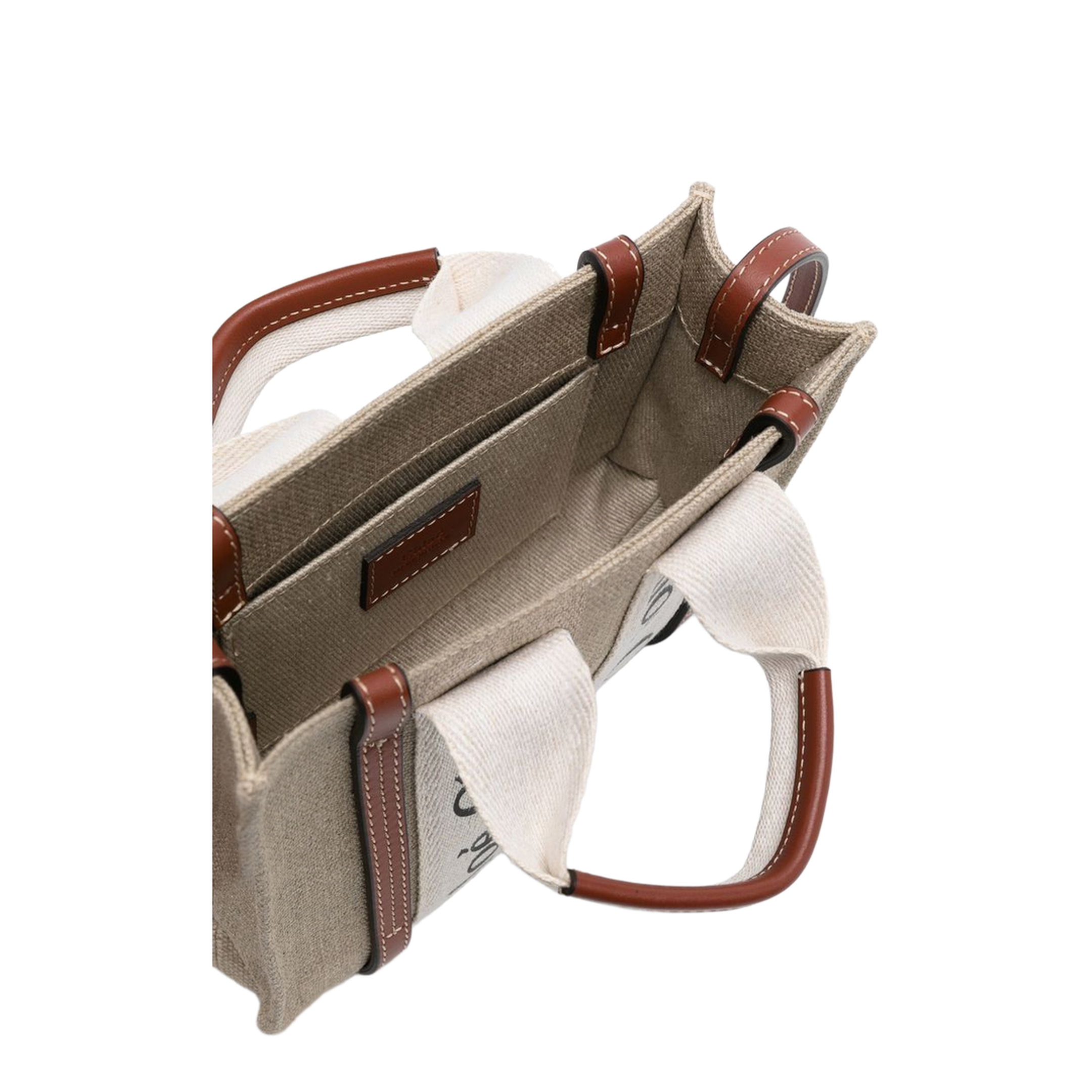 Mini Woody Tote Bag in Linen