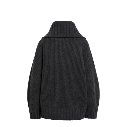 MAYFEYR - The Attico - Dark Grey Wool And Cashmere Sweater With Zip - 261WCK00134KWS011AA233