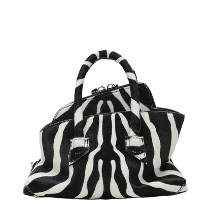 MAYFEYR - The Attico - La Passeggiata Mini Bag In Black And White Pony Hair Leather - 260WAH00063LBT156PR020