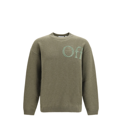 MAYFEYR - Off-White - Bookish Shared Logo Knit Crewneck - OMHE20QF26KNI00100