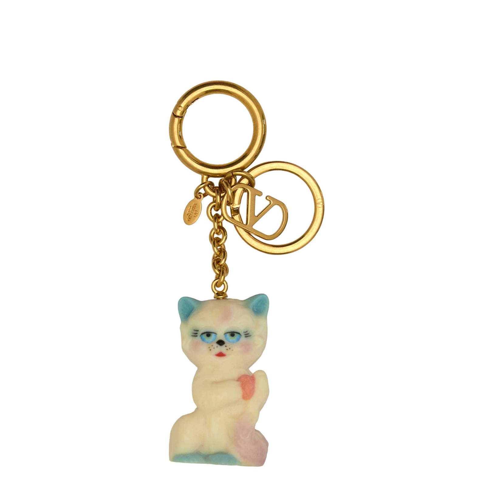 Multicolor Metal and Nylon Le Chat De La Maison Keyring