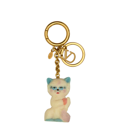 Multicolor Metal and Nylon Le Chat De La Maison Keyring