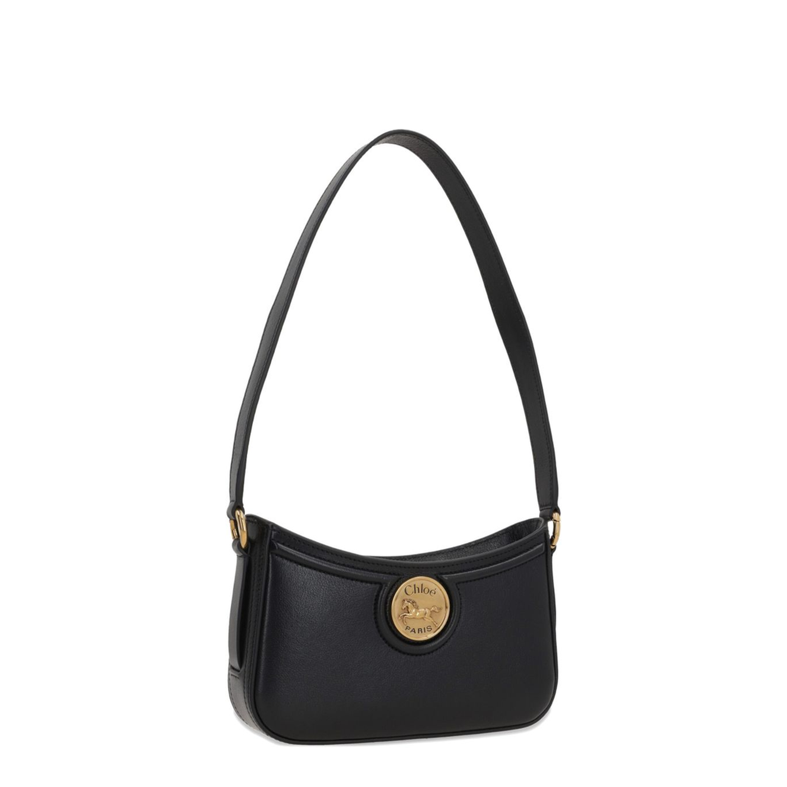 Horse Medal Shoulder Bag in Grained Leather