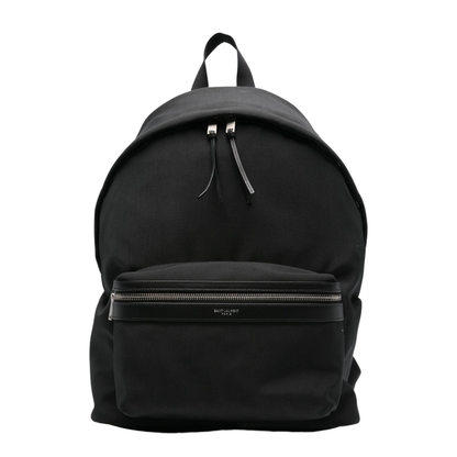 City Canvas, Nylon And Leather Backpack - Black