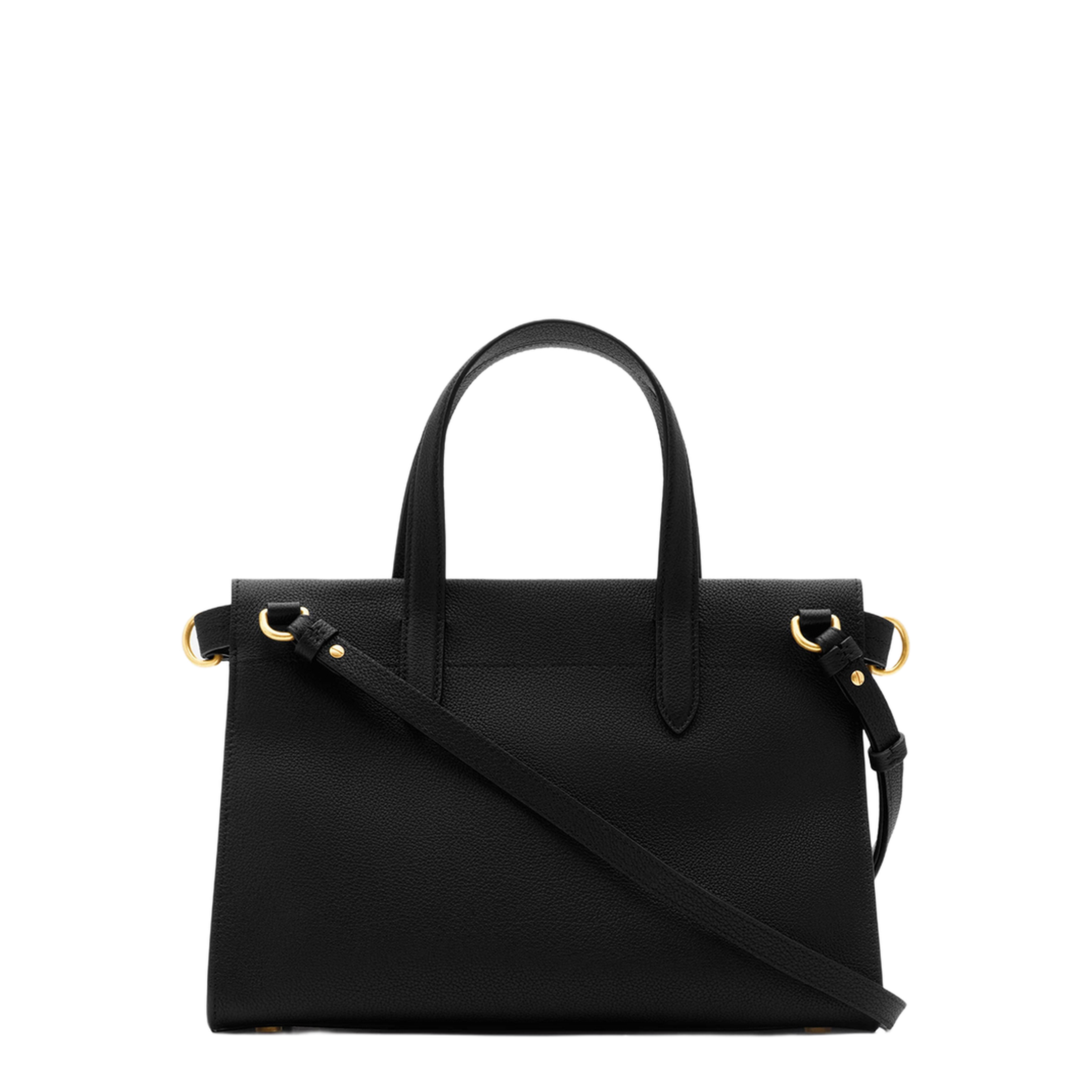Black Leather Small Cotswolds Handbag