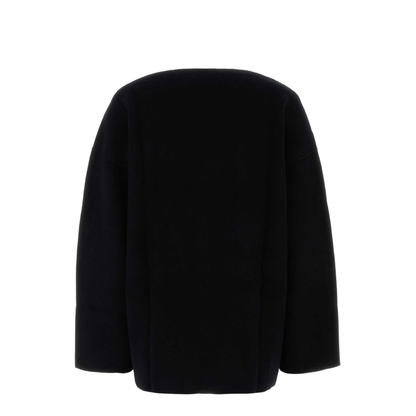 Black Wool Blend Oversize Sweater