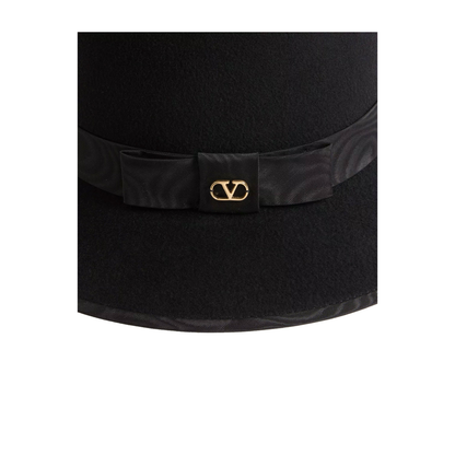 MAYFEYR - Valentino - Vlogo Signature Felt Hat With Moiré Ribbon - WHAA12RKX3GF