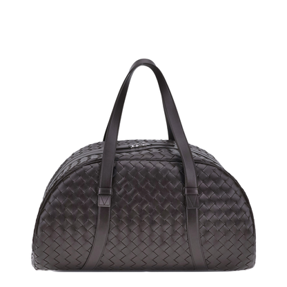 Intrecciato Leather Duffel Bags - Black