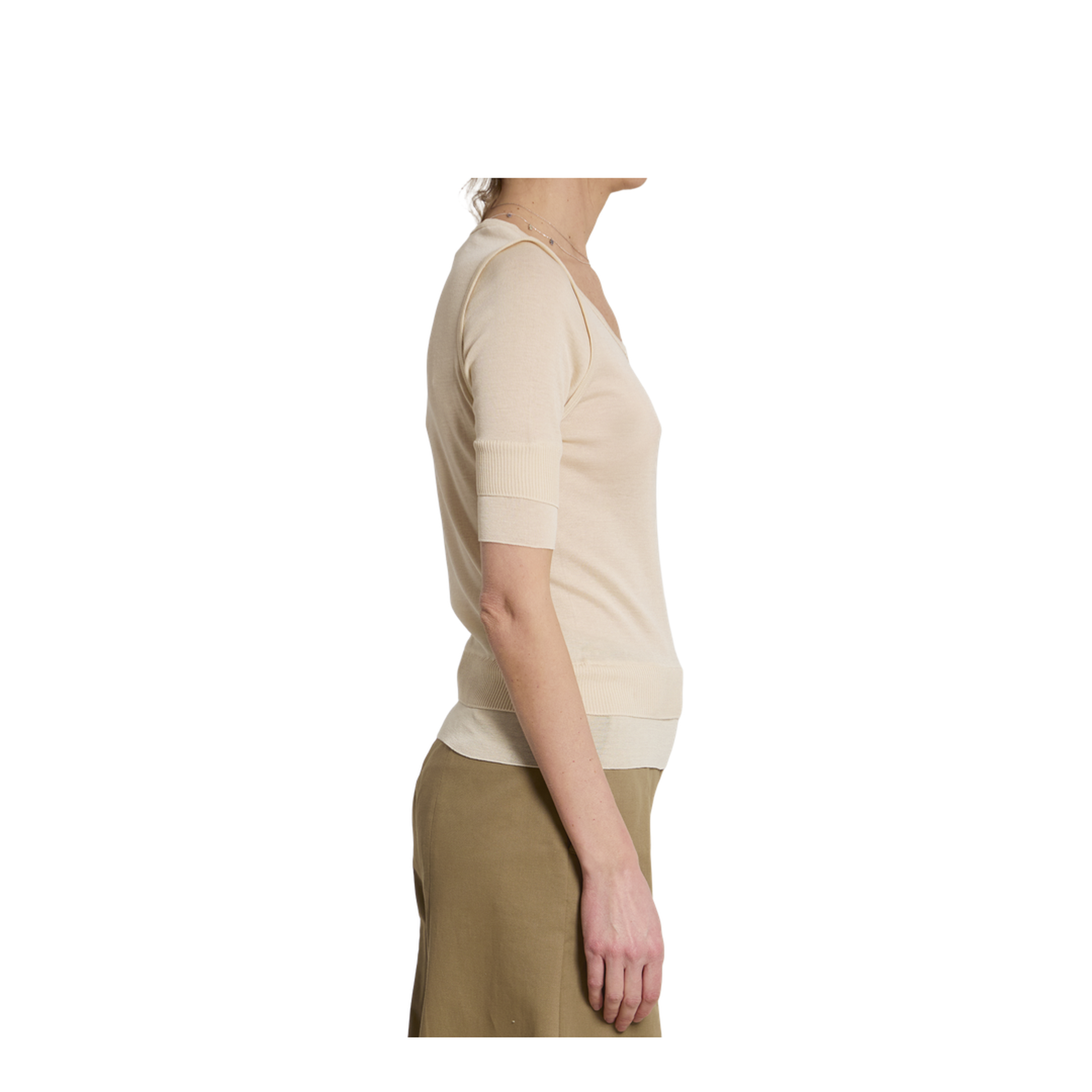 Trompe L'Oeil Viscose And Silk Top