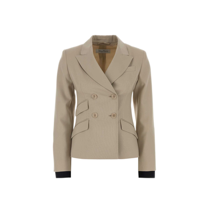 MAYFEYR - Max Mara - Sand Wool Blend Placido Blazer - 2611041083600006