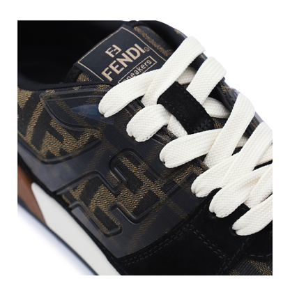 Match Sneaker in Black/Tabacco FF Jacquard