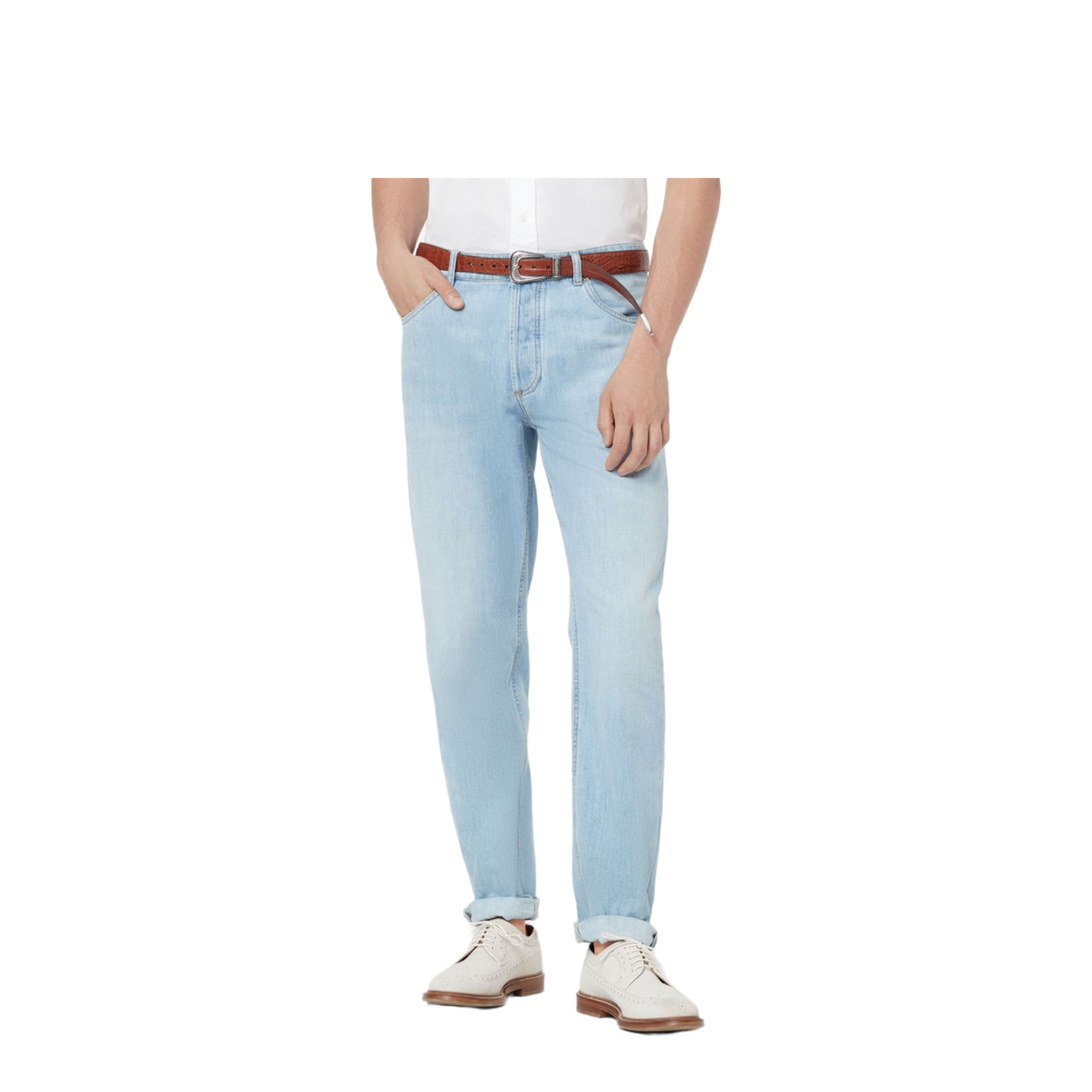 Logo Embroidery Jeans