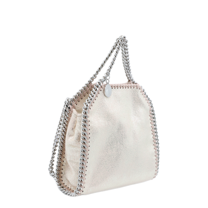 Falabella Tiny Crystal Cage Tote Bag - Silver