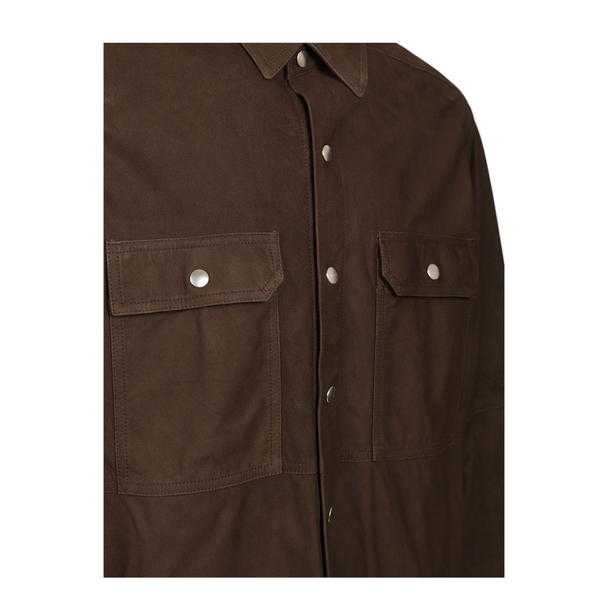MAYFEYR - Rick Owens - Outershirt In Feather Nappa Leather - RU02F4729LBS84