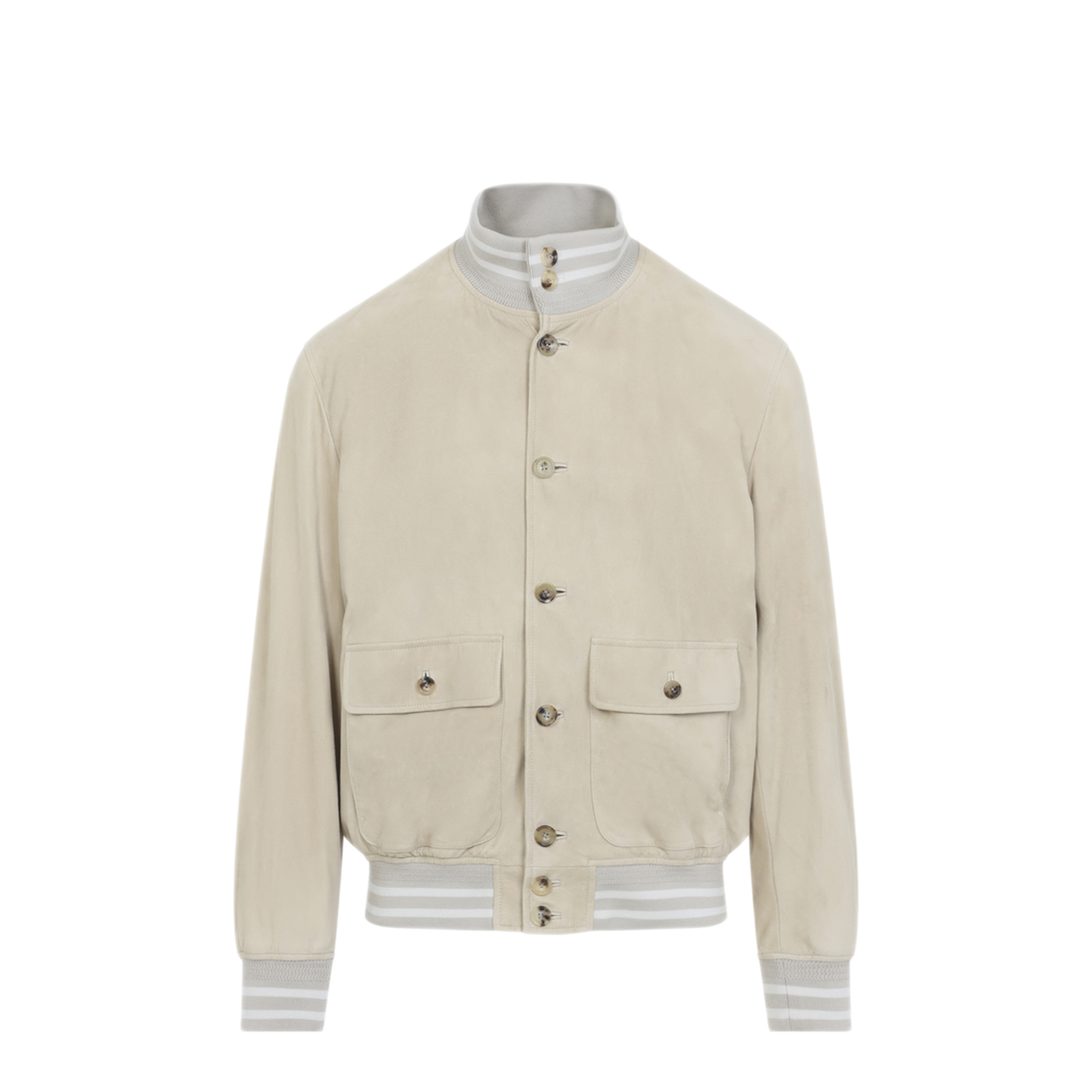 MAYFEYR - RALPH LAUREN PURPLE LABEL - Champagne Suede Bomber Jacket - 790P17574001CHAMPAGNE