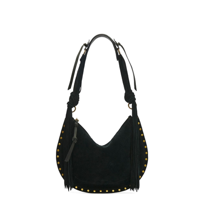 MAYFEYR - Isabel Marant - Black Shoulder Bag With Metal Embellishments - BF0066FGD2C17M01BK