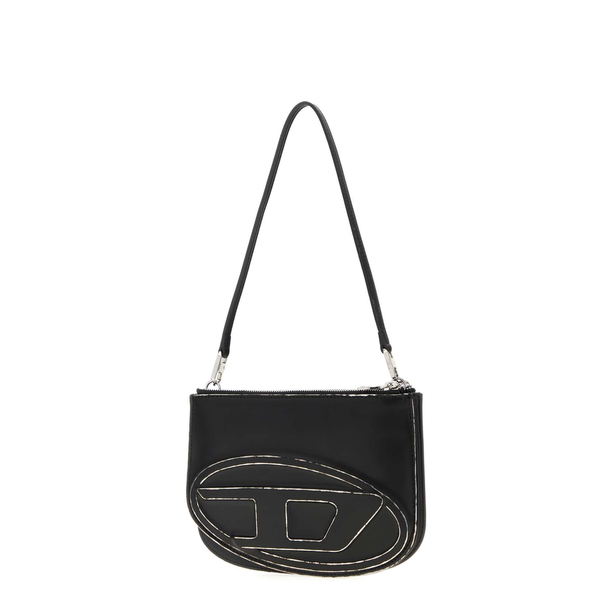 1DR Polyurethane Shoulder Bag - Black