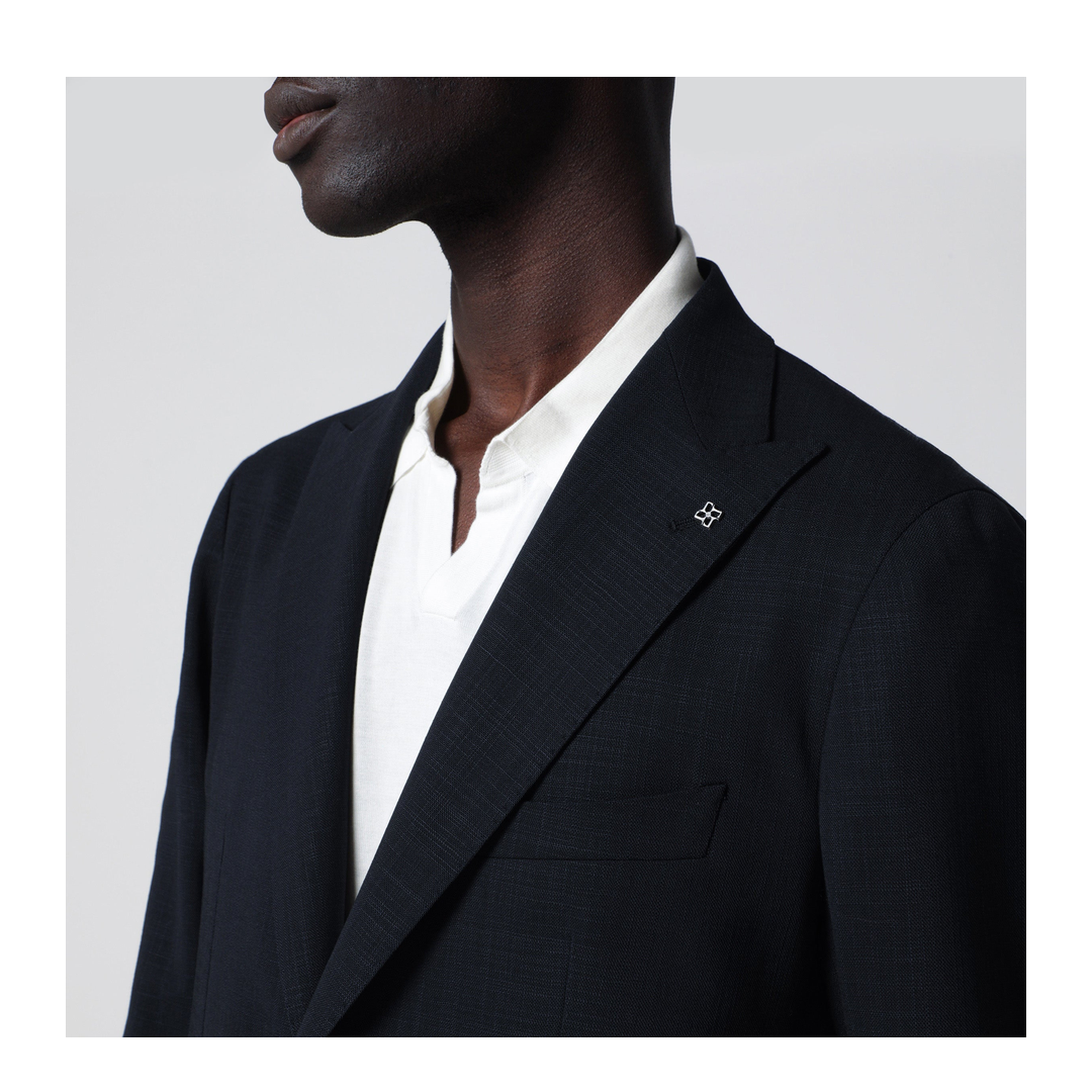 MAYFEYR - Tagliatore - Single Breasted Blue Textured Wool Jacket - 1SMC26K150185B3199