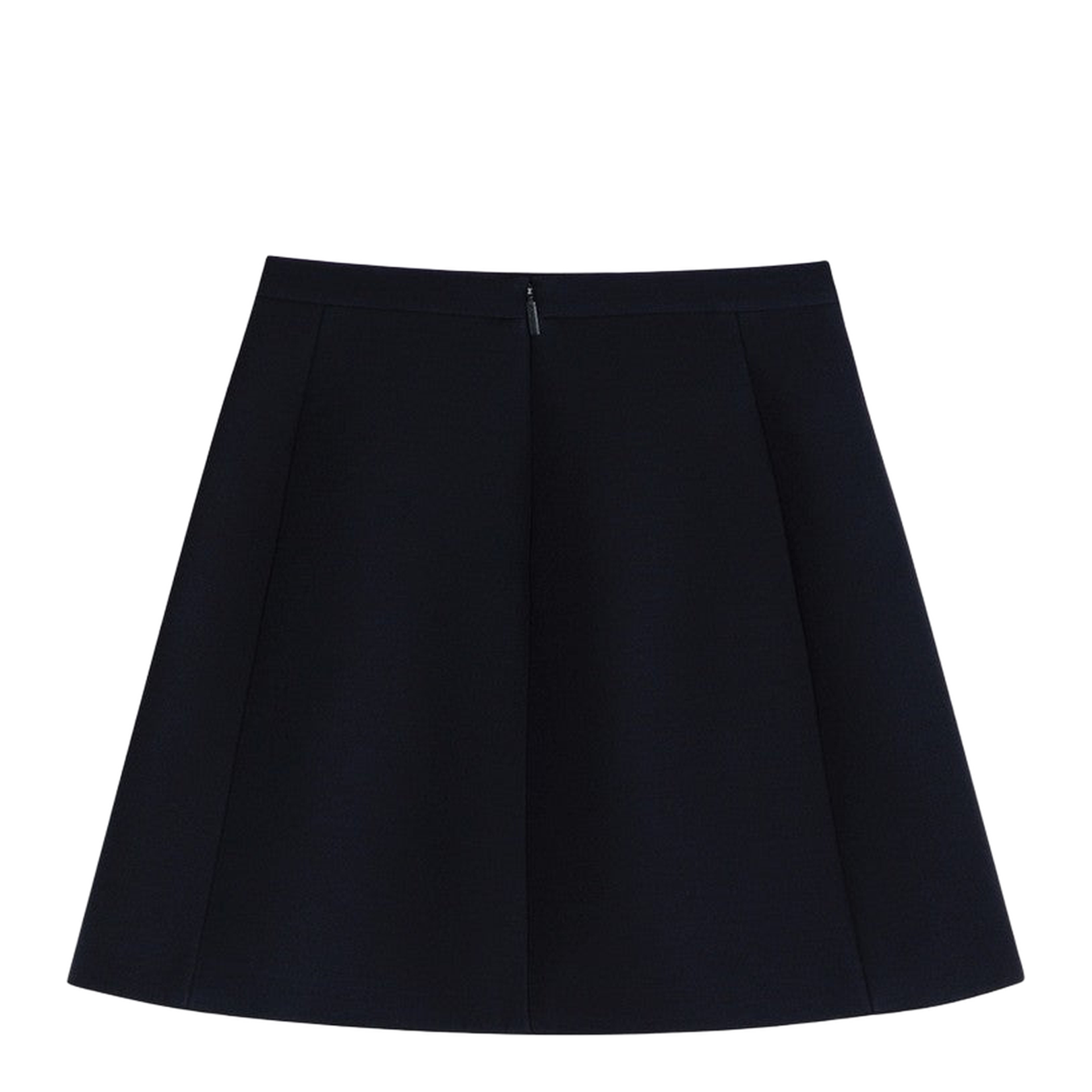 Navy Blue Virgin Wool Miniskirt