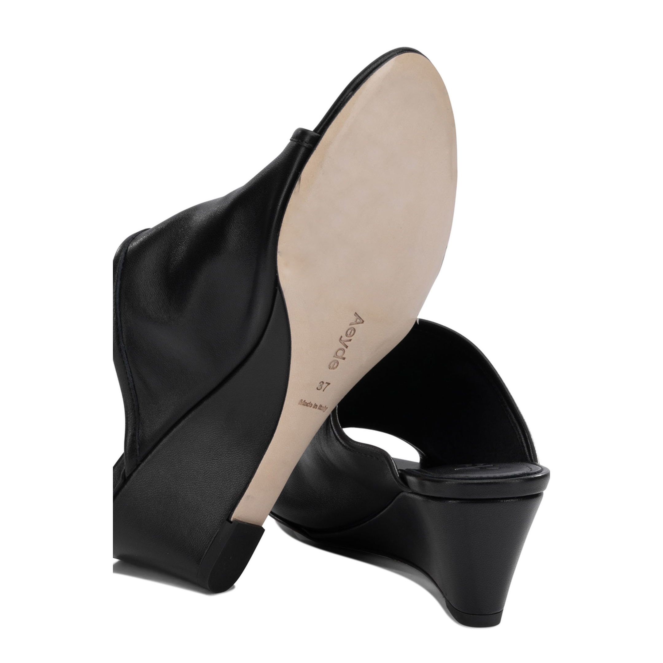 MAYFEYR - Aeyde - Suzanne 50Mm Heeled Sandals - SUZANNENAPPALEATHERBLACK