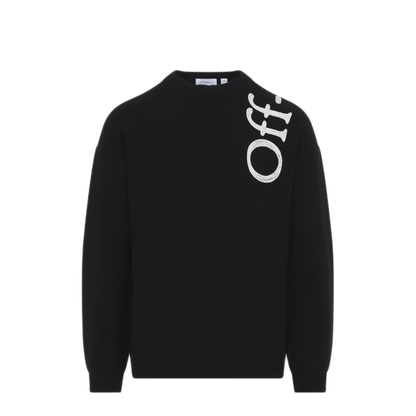 MAYFEYR - Off-White - Vertical Bookish Knit Crewneck - 44MHE213F26K001001BLACK