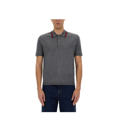 MAYFEYR - Gucci - Polo Shirt With Web Pattern - 819225XKEJV1127