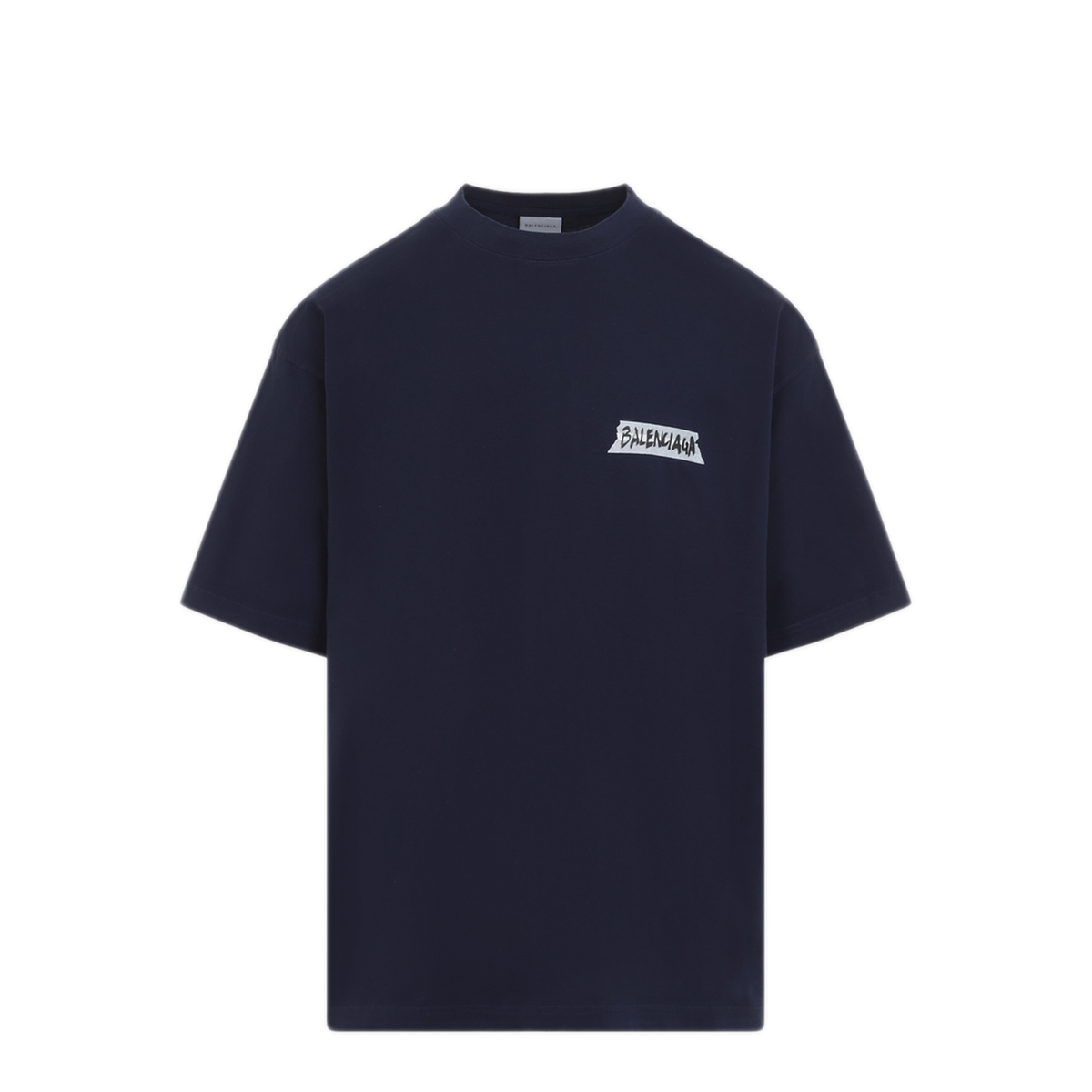MAYFEYR - Balenciaga - Navy Cotton Medium Fit T Shirt - 764235TTVL68065