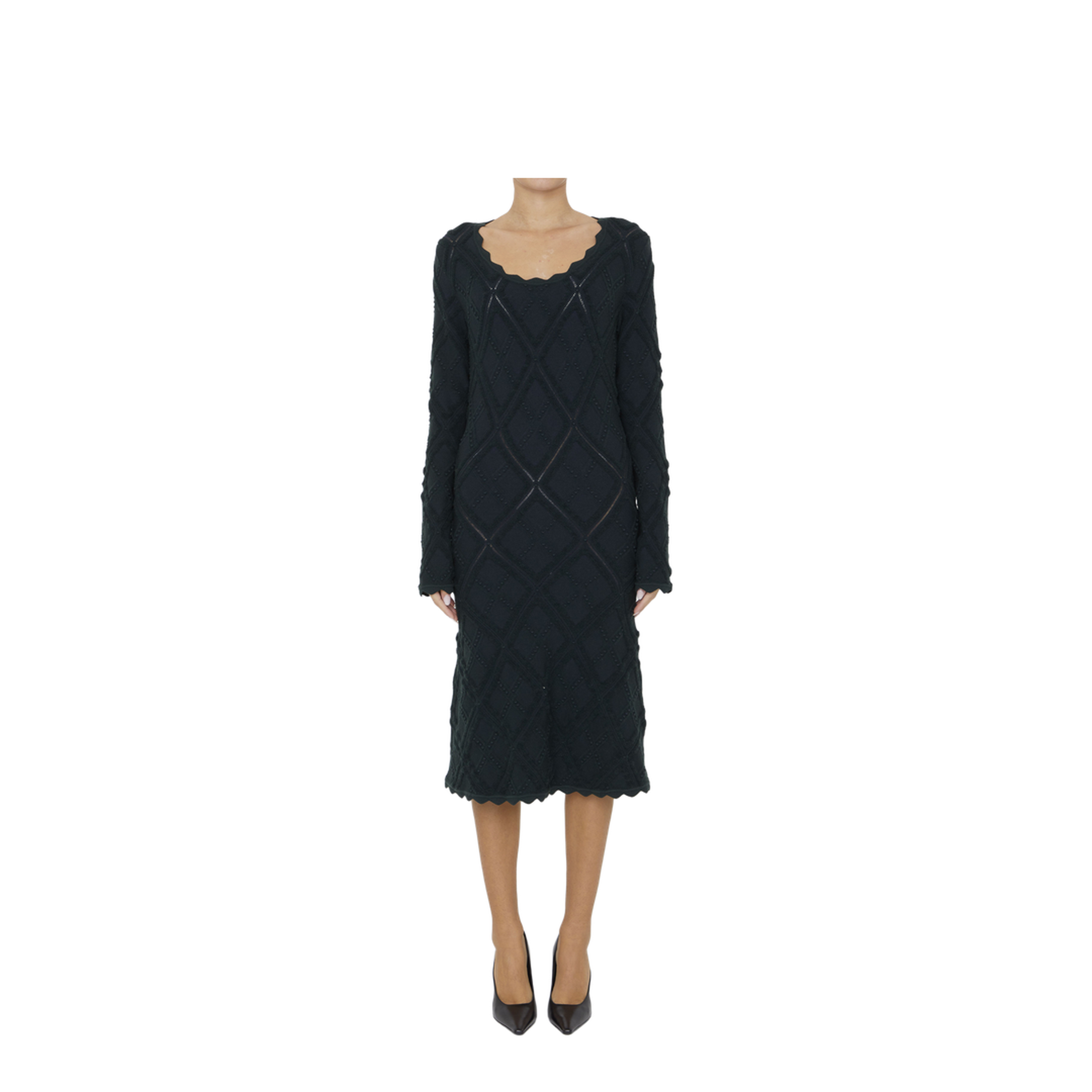 burberry knit dress Burberry Check ribbed-knit midi dress in red - Burberry